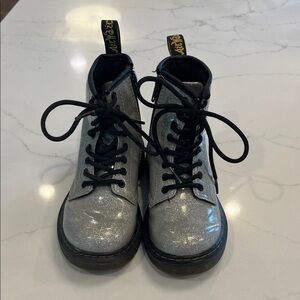 Dr. Martens Kids Silver Boots